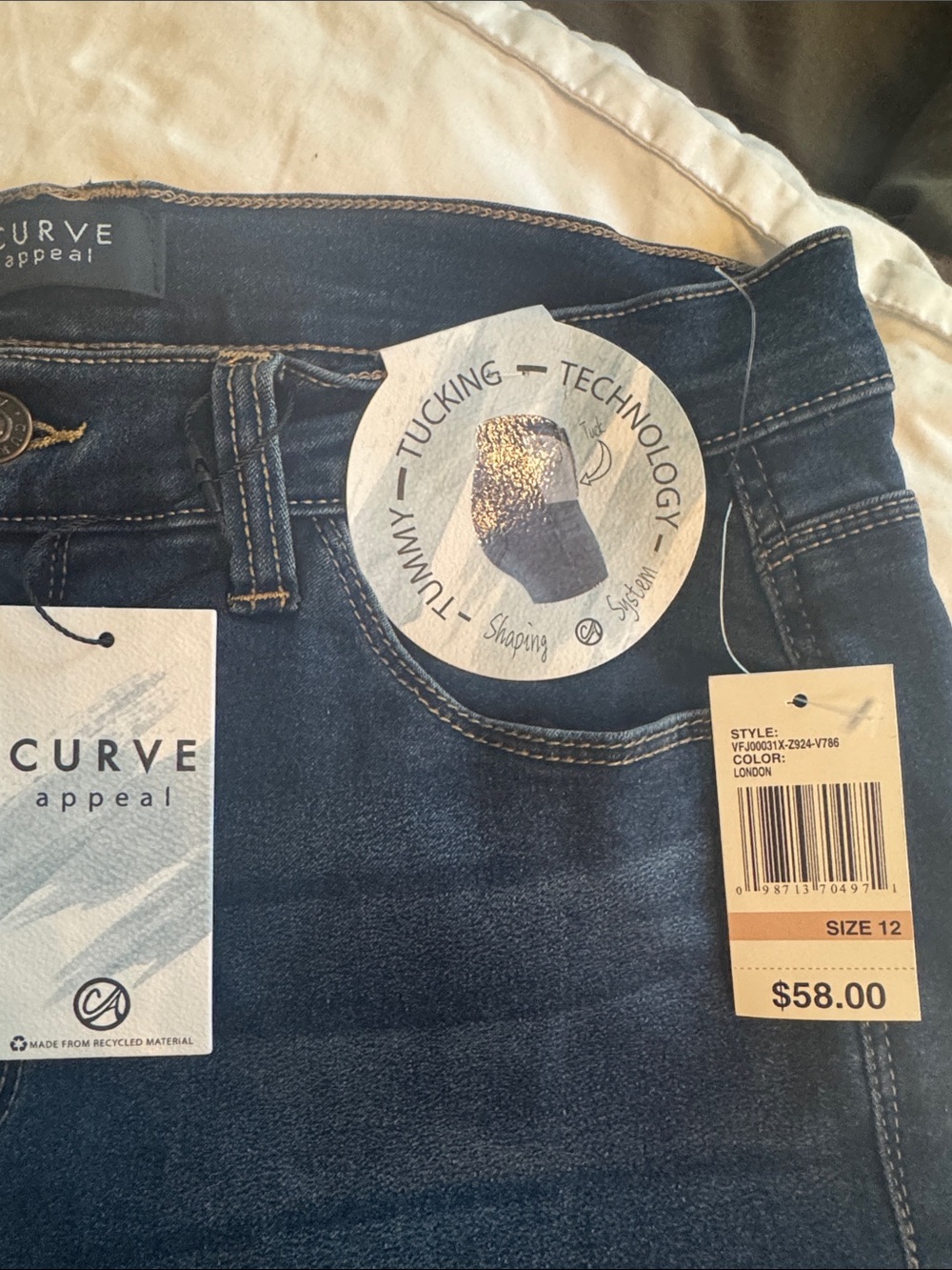 ASOS Curve Dark Blue Jean Shorts